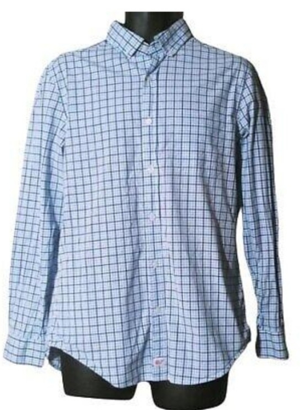 Vineyard Vines Murray Shirt Blue Check Plaid Button Down Medium Preppy